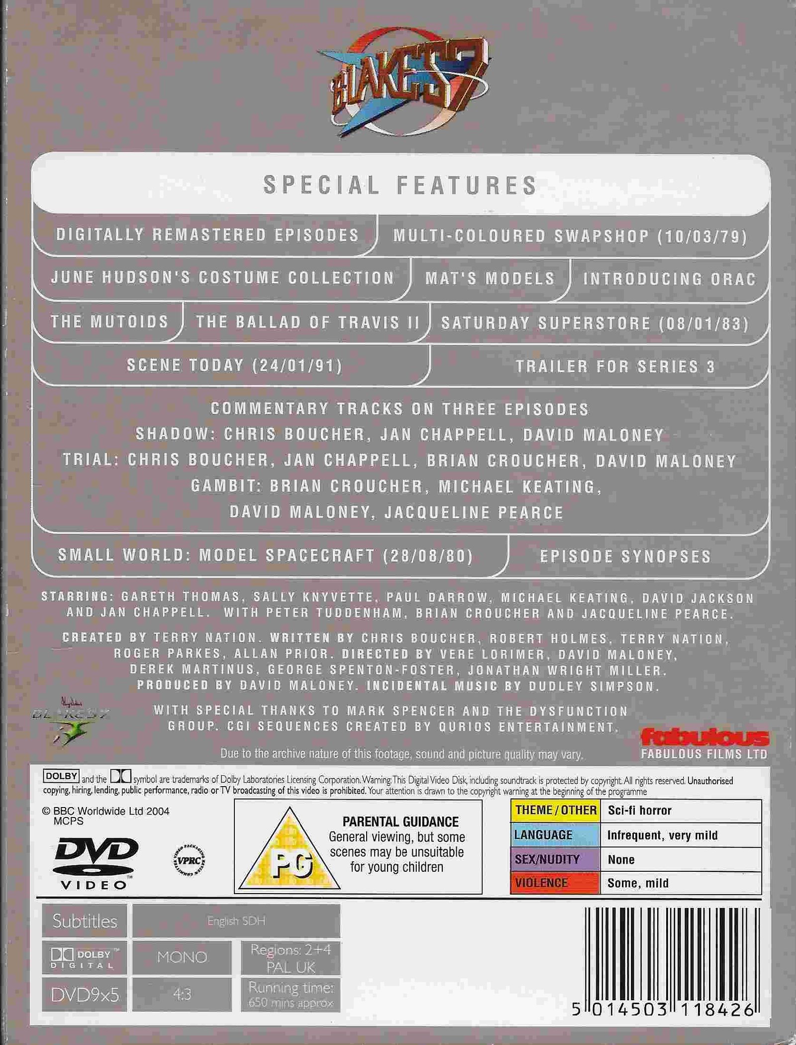 Back cover of BBCDVD 1184